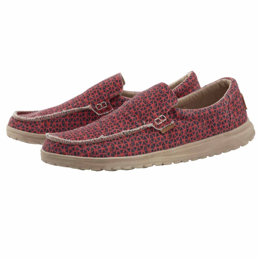 Hey Dude Mikka Print Geometrisch Rot