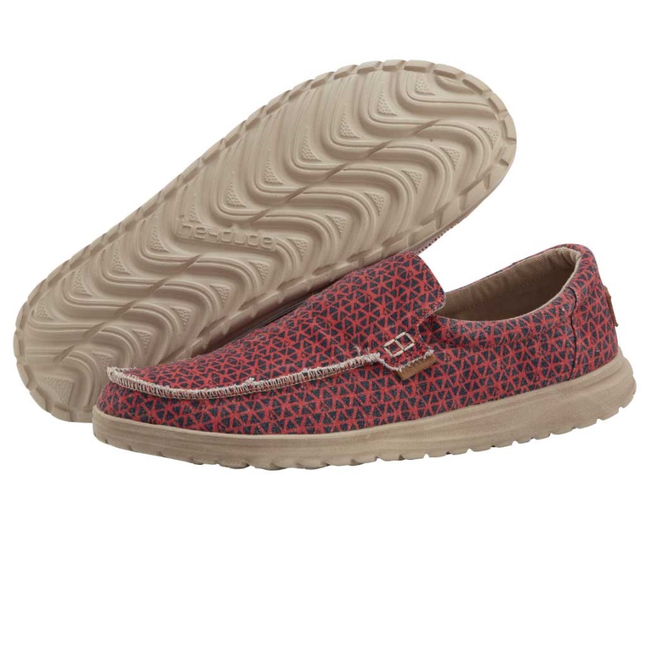 Hey Dude Mikka Print Geometrisch Rot