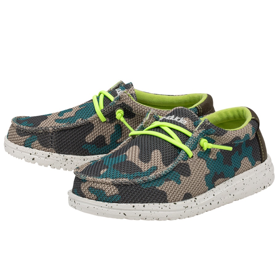 Hey Kumpel Wally Youth Sox Taupe Camo
