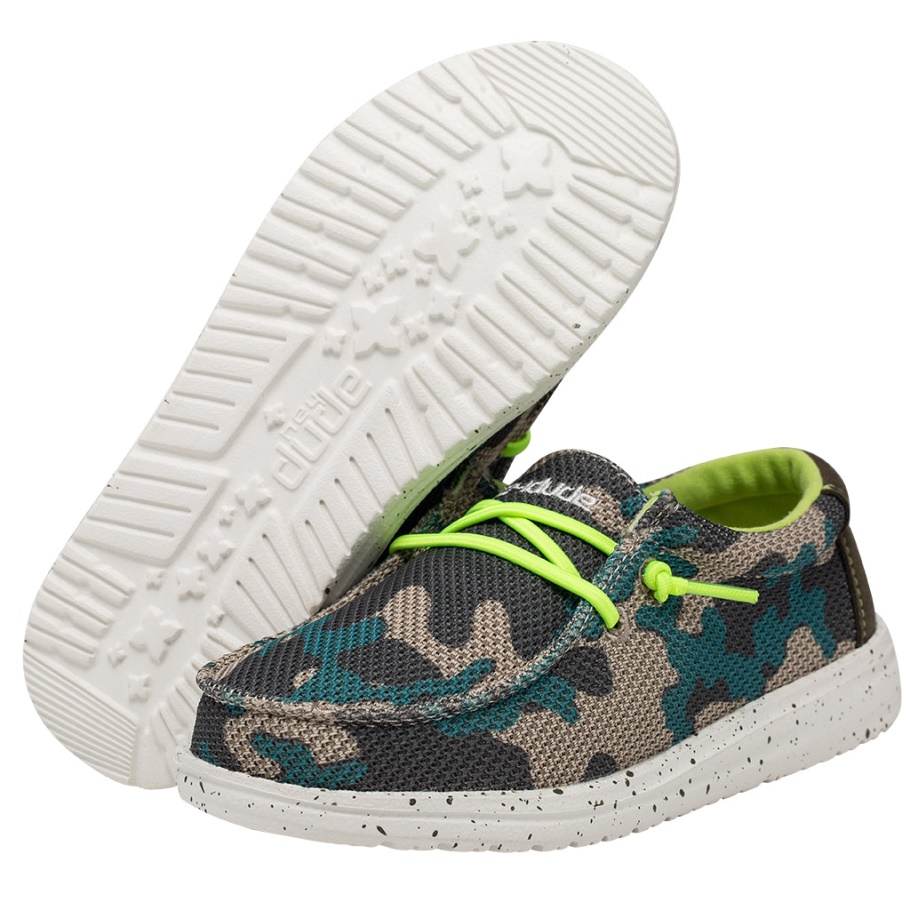 Hey Kumpel Wally Youth Sox Taupe Camo