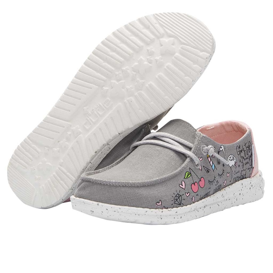 Hey Alter Wendy Jugendgekritzel Grau