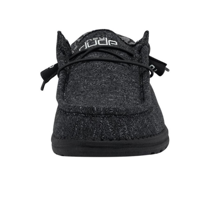 Hey Dude Schwarz Melange Wally Stretch