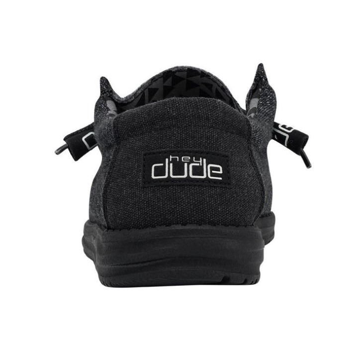 Hey Dude Schwarz Melange Wally Stretch